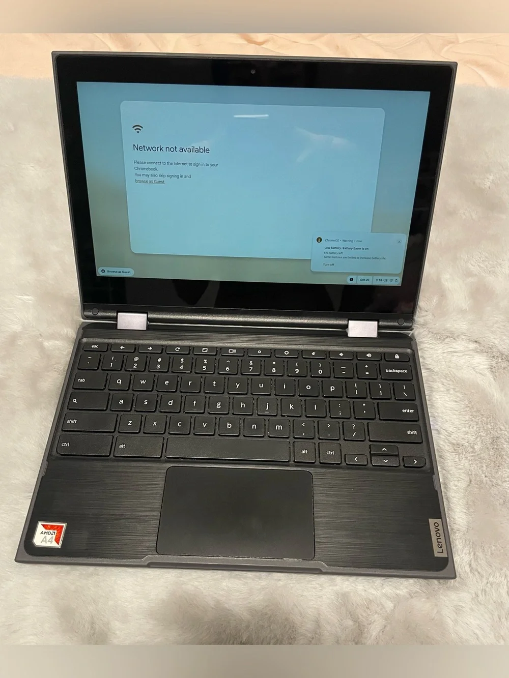 Lenovo Black Chromebook Convertible Laptop